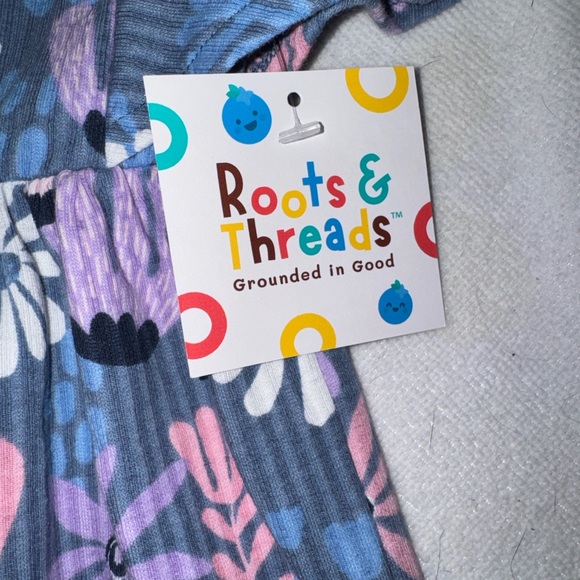 Floral Kids Casual Dress - Purple and Pink - Picture 4 of 6